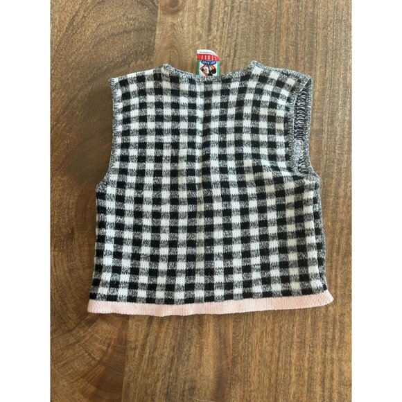 Vintage Disney Mickey's Stuff Vest Youth Small Gray Knit Mickey Minnie Made USA - Picture 8 of 8